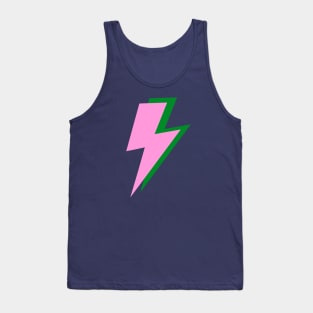 Pink and Green Shadow Double Lightning Bolt Tank Top